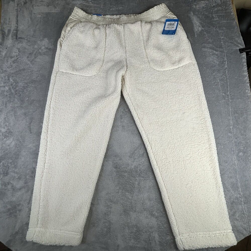 Columbia Teddy Sherpa Pants Womens 1X Ivory‎ 38x30 Sweatpants West Bend New $100